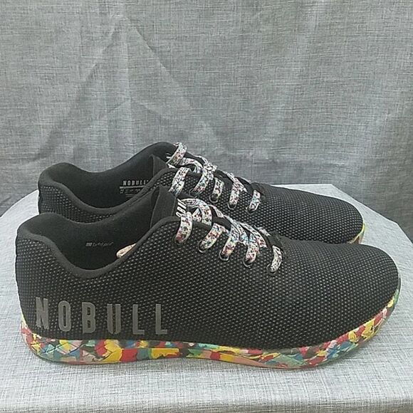 Nobull Outwork Trainer Black Wild Knit Runner Sneaker Men\'s SZ 12